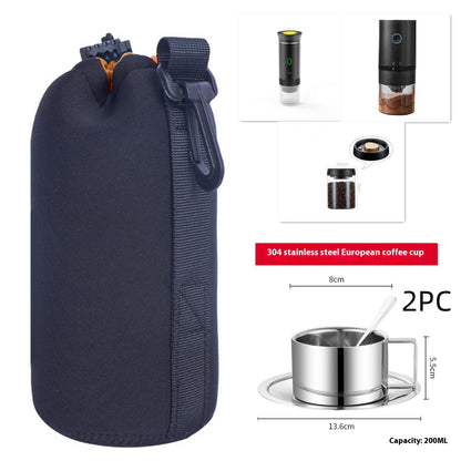 Portable 3-in-1 Electric Espresso Grinder and Coffee Maker for Travel and Home Use