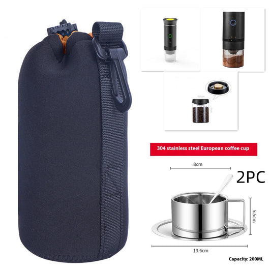 Portable 3-in-1 Electric Espresso Grinder and Coffee Maker for Travel and Home Use