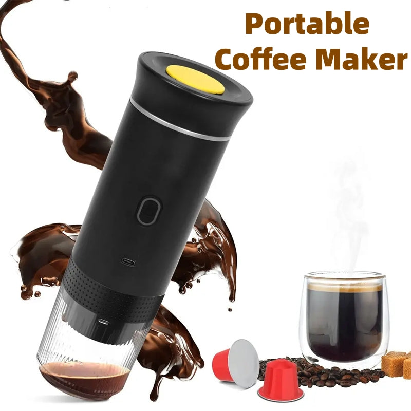 Portable 3-in-1 Electric Espresso Grinder and Coffee Maker for Travel and Home Use