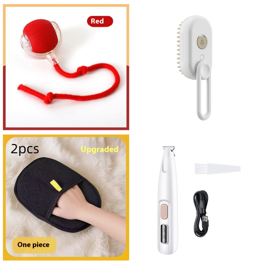 3-in-1 Electric Pet Grooming Brush with Steam Spray for Cats and Dogs - Massage and Hair Removal Comb