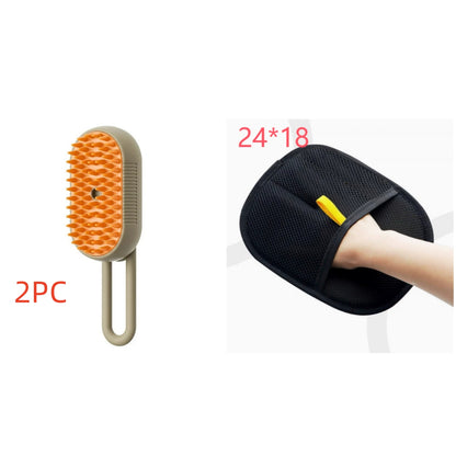 3-in-1 Electric Pet Grooming Brush with Steam Spray for Cats and Dogs - Massage and Hair Removal Comb