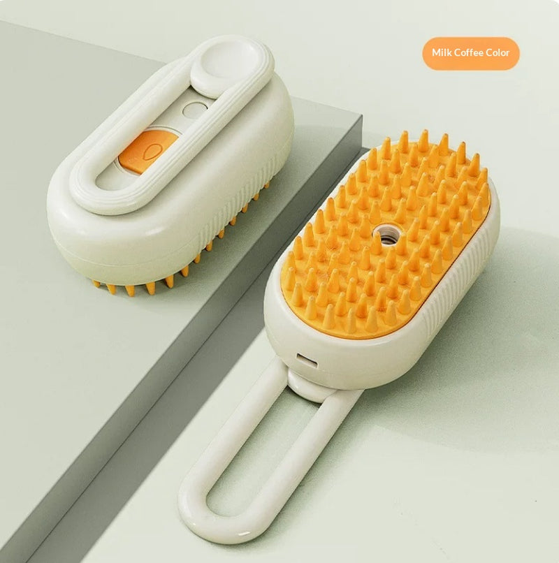 3-in-1 Electric Pet Grooming Brush with Steam Spray for Cats and Dogs - Massage and Hair Removal Comb