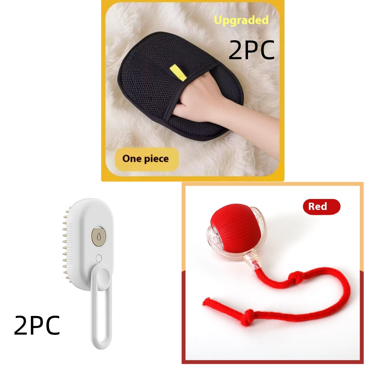 3-in-1 Electric Pet Grooming Brush with Steam Spray for Cats and Dogs - Massage and Hair Removal Comb