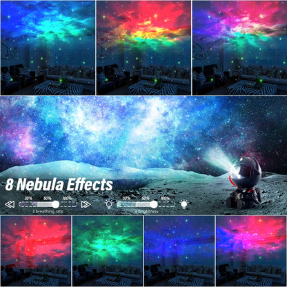 Astronaut Galaxy Projector: Starry Sky Nebula Night Light with Remote Control and Timer for Bedroom and Event Decoration