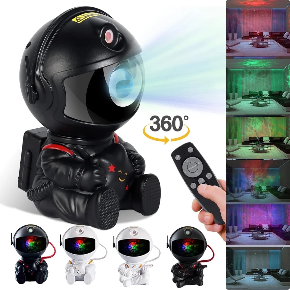 Astronaut Galaxy Projector: Starry Sky Nebula Night Light with Remote Control and Timer for Bedroom and Event Decoration