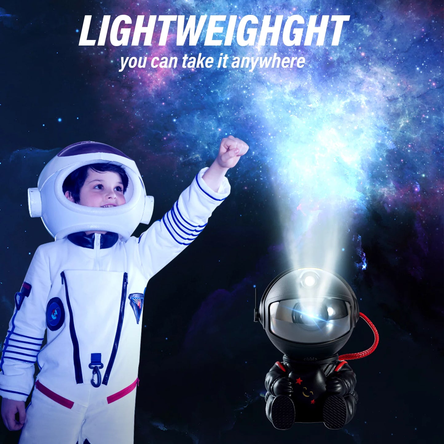 Astronaut Galaxy Projector: Starry Sky Nebula Night Light with Remote Control and Timer for Bedroom and Event Decoration