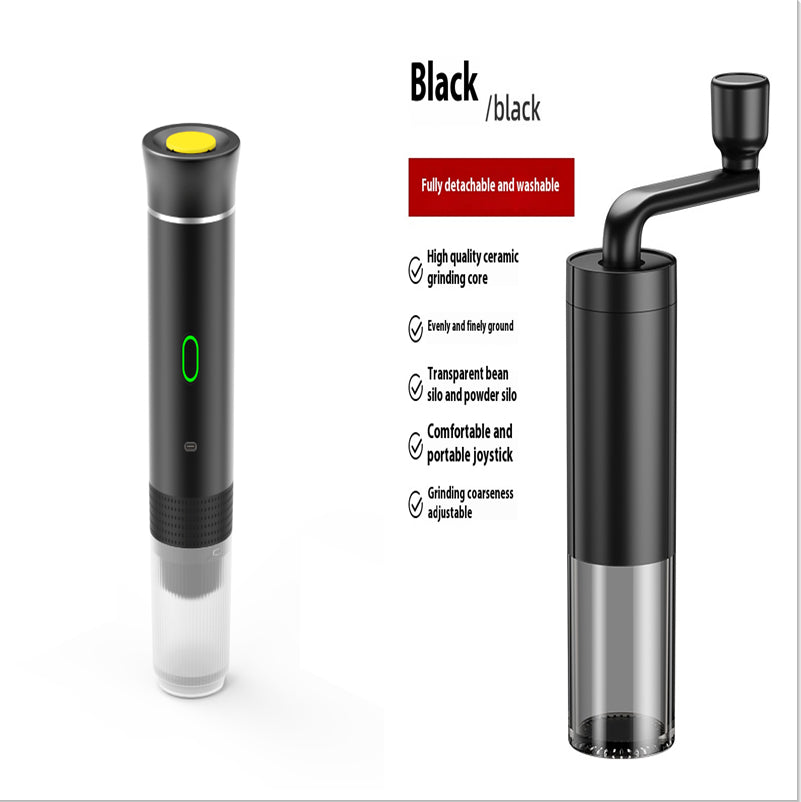 Portable 3-in-1 Electric Espresso Grinder and Coffee Maker for Travel and Home Use